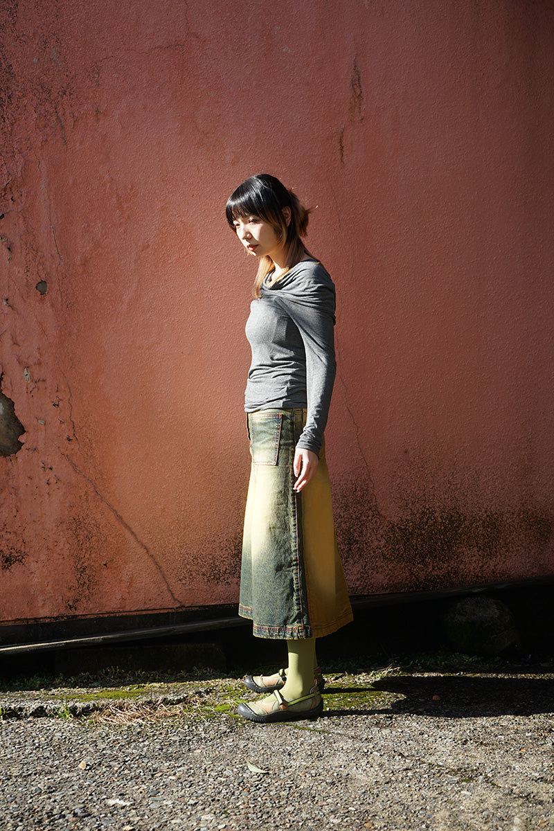 Double Denim Skirt