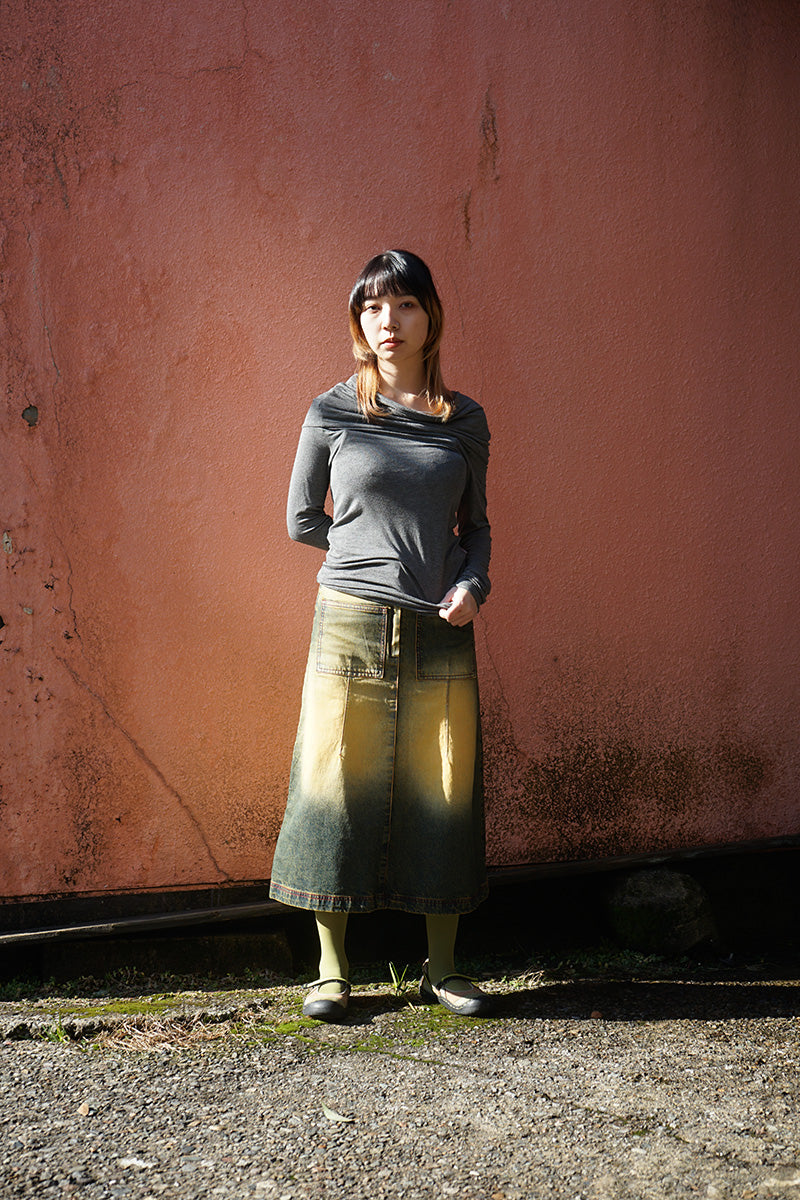 Double Denim Skirt