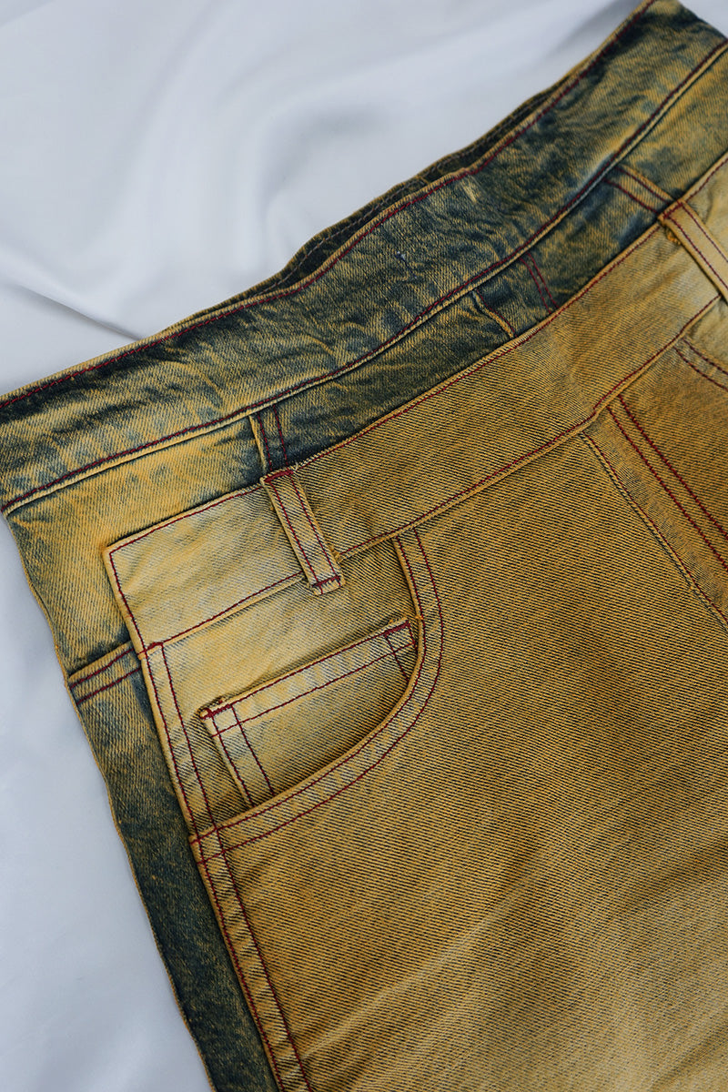Double Denim Skirt