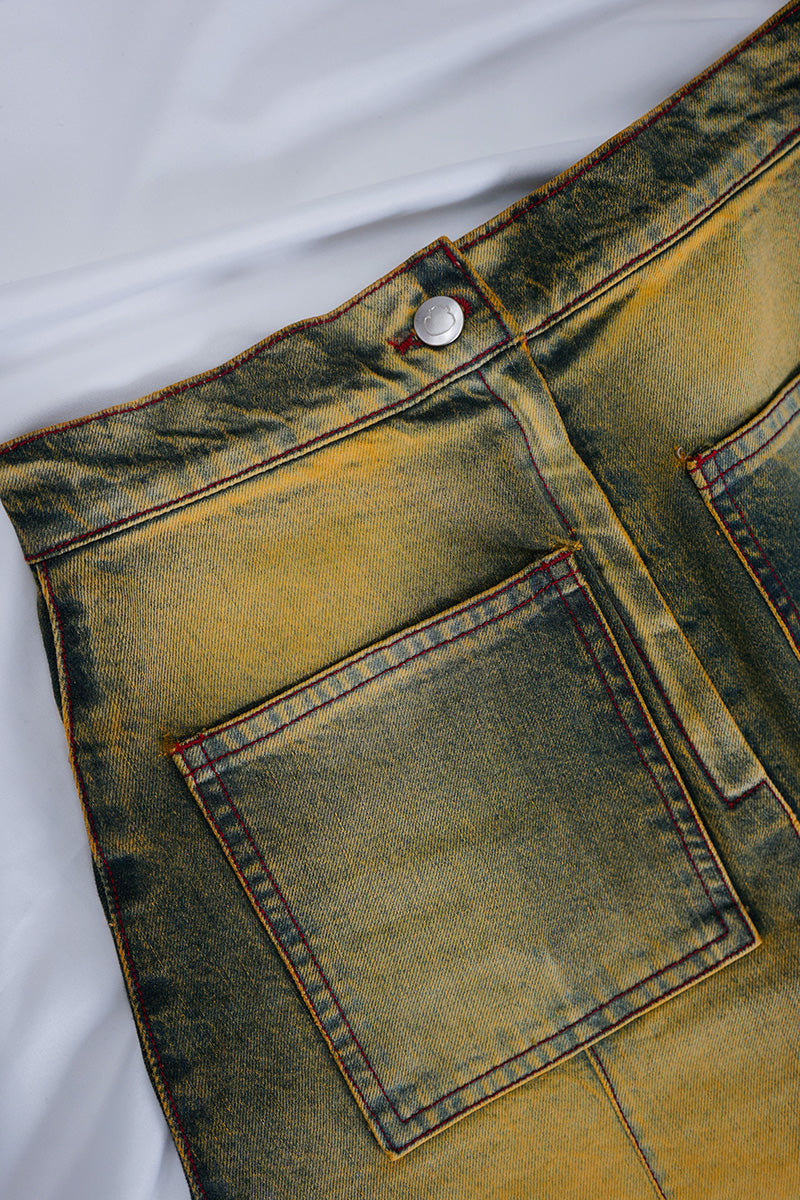 Double Denim Skirt