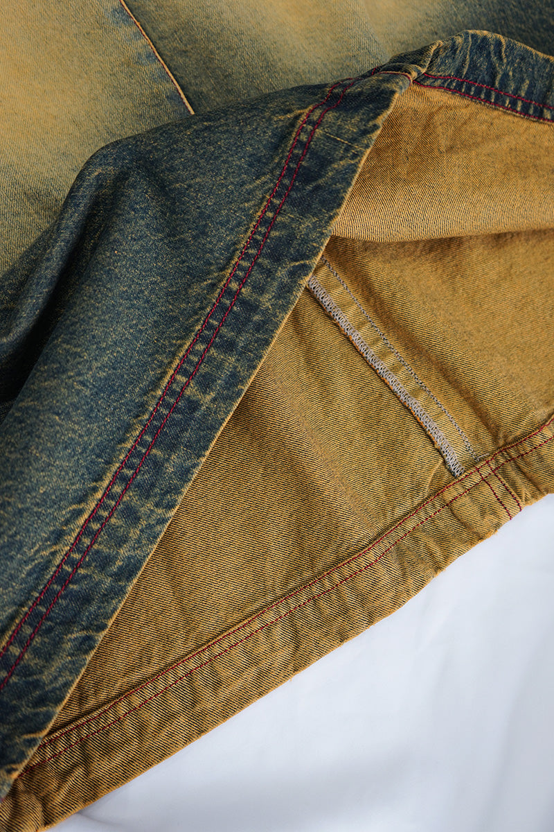 Double Denim Skirt