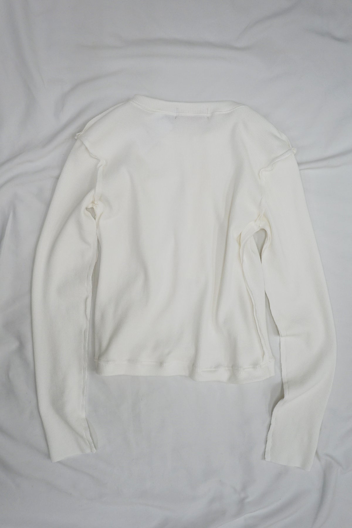 Fitted Waffle Knit Henley