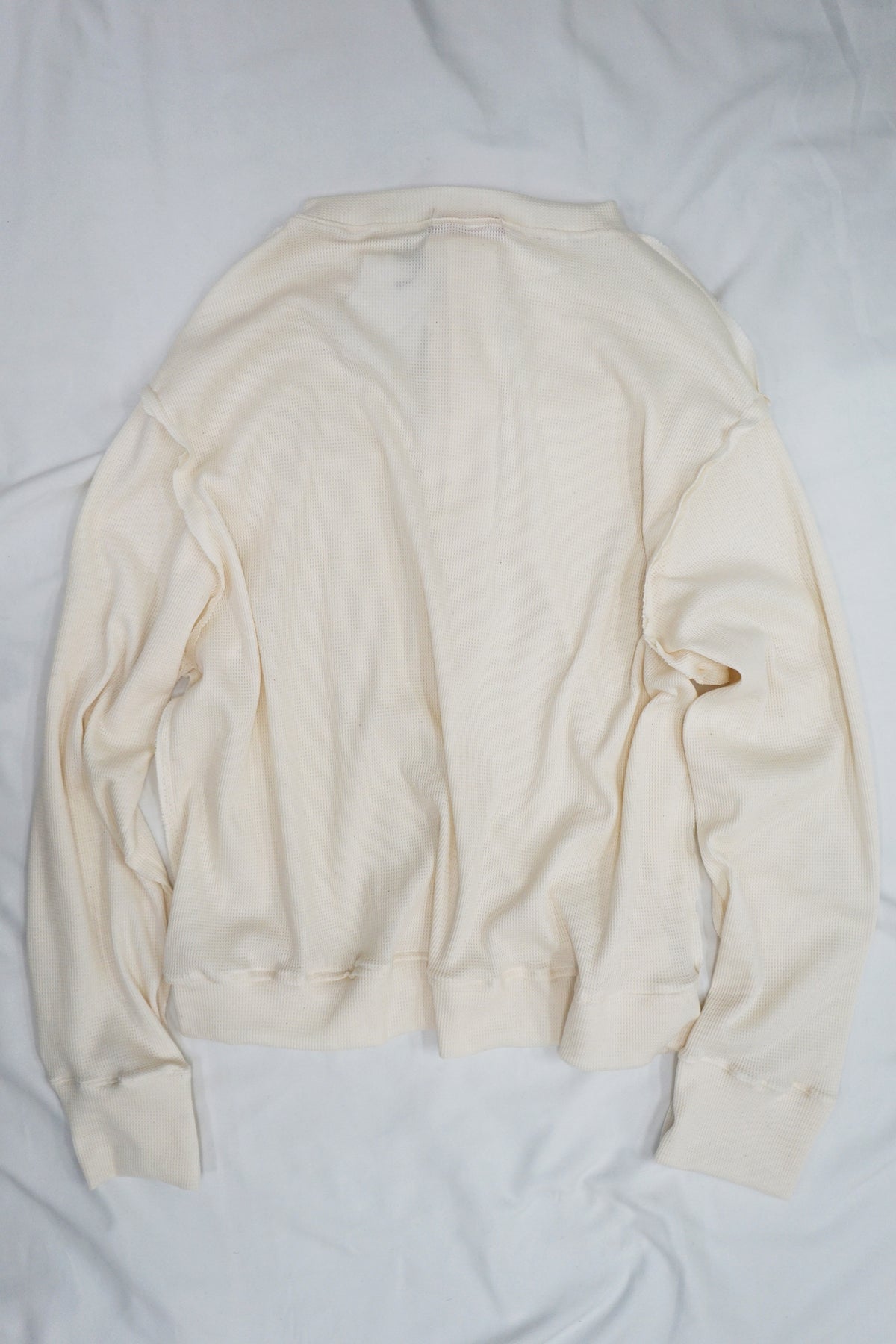 Oversized Waffle Knit Henley