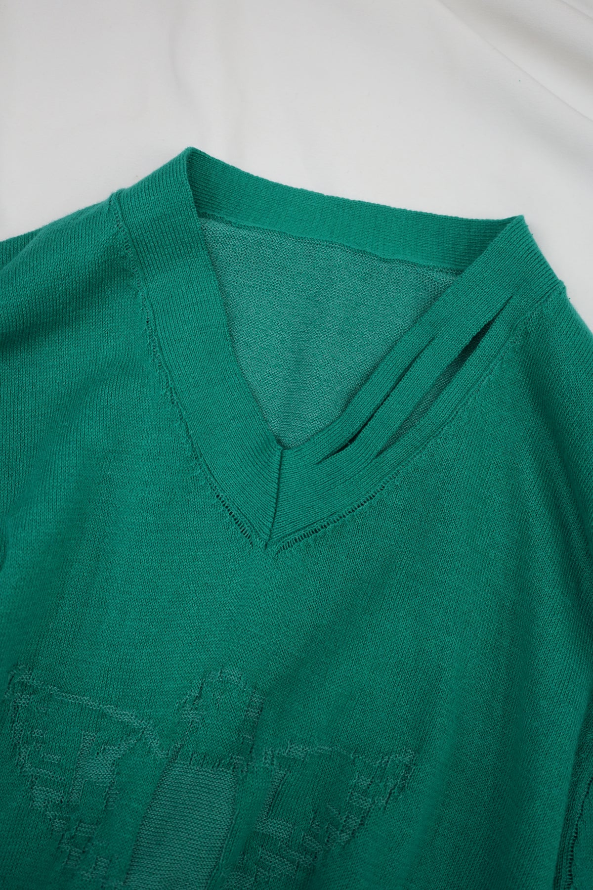 Hand-Dyed "KL" Knit Jumper - Green
