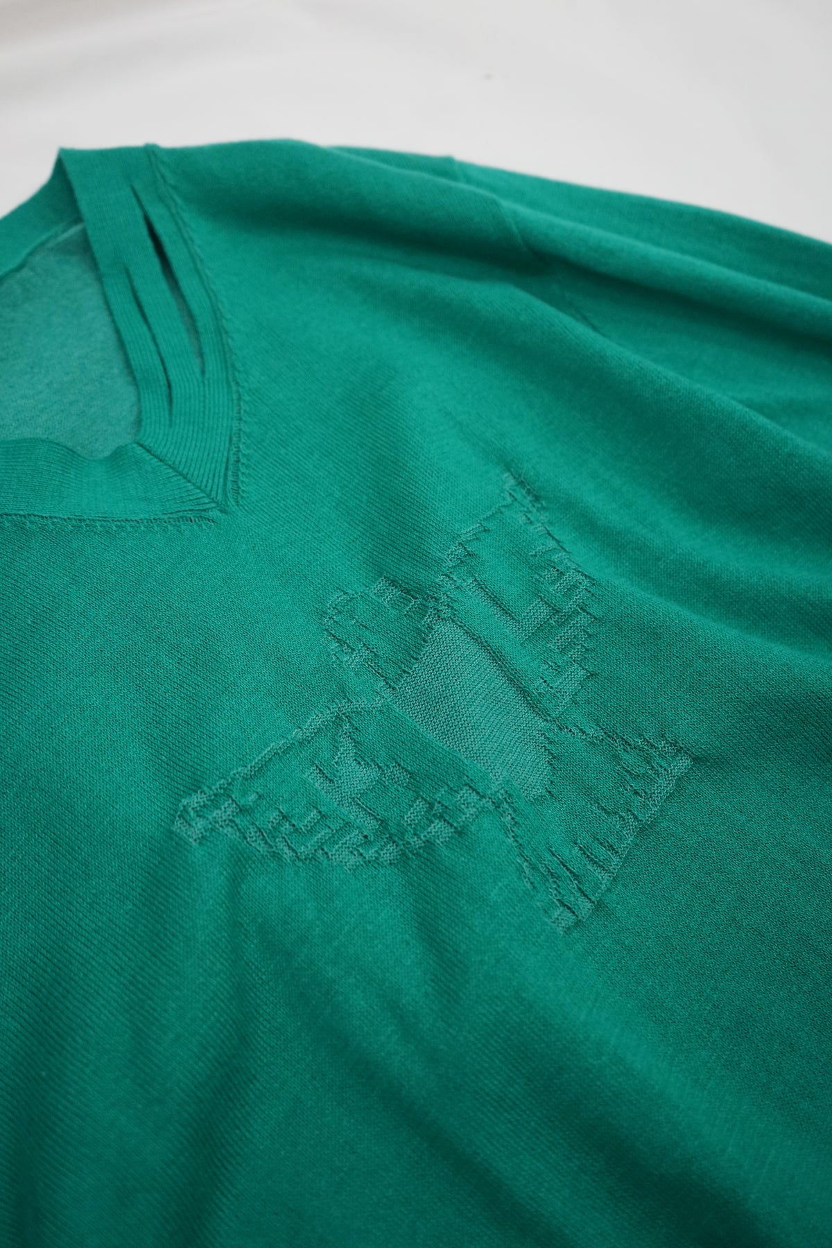 Hand-Dyed "KL" Knit Jumper - Green