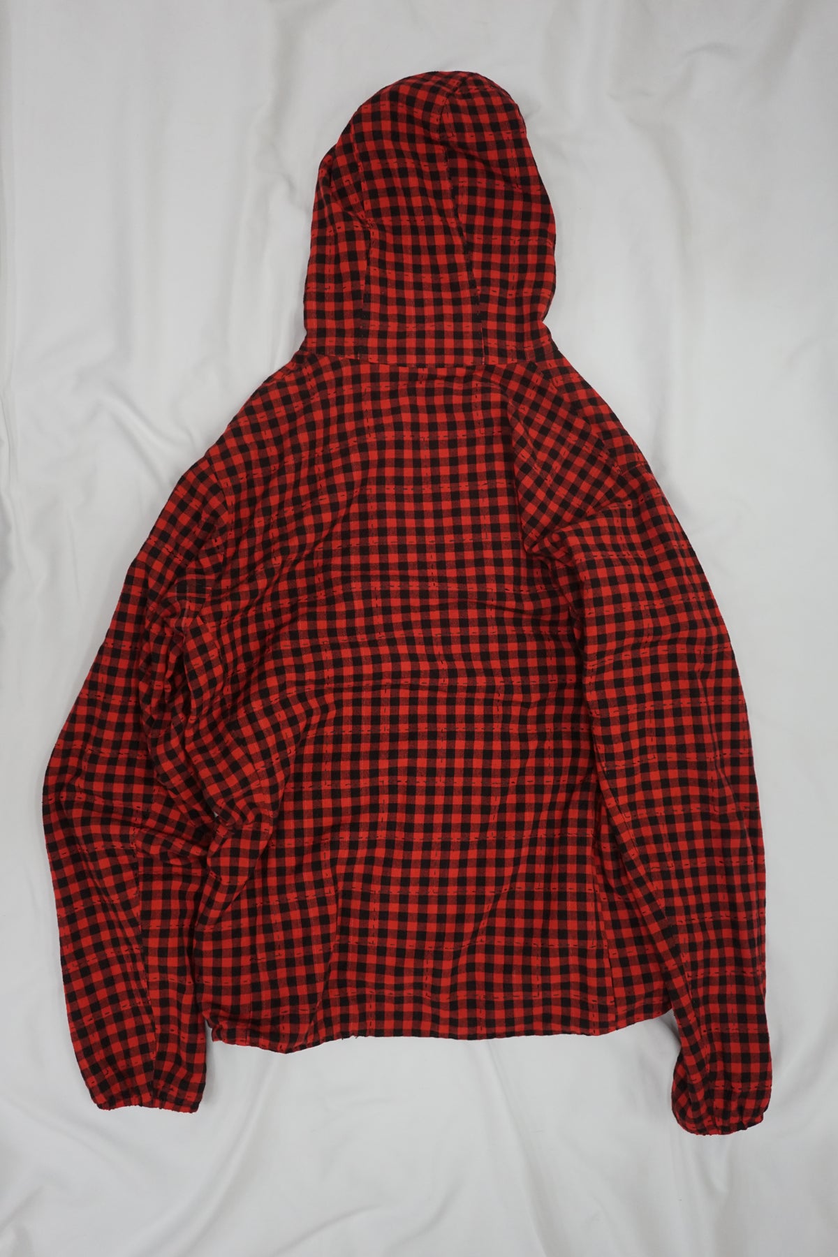 Black and red check jacket