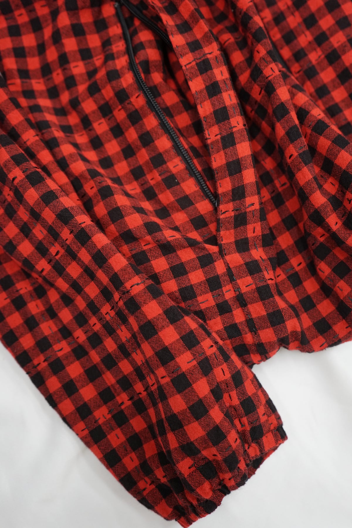 Black and red check jacket