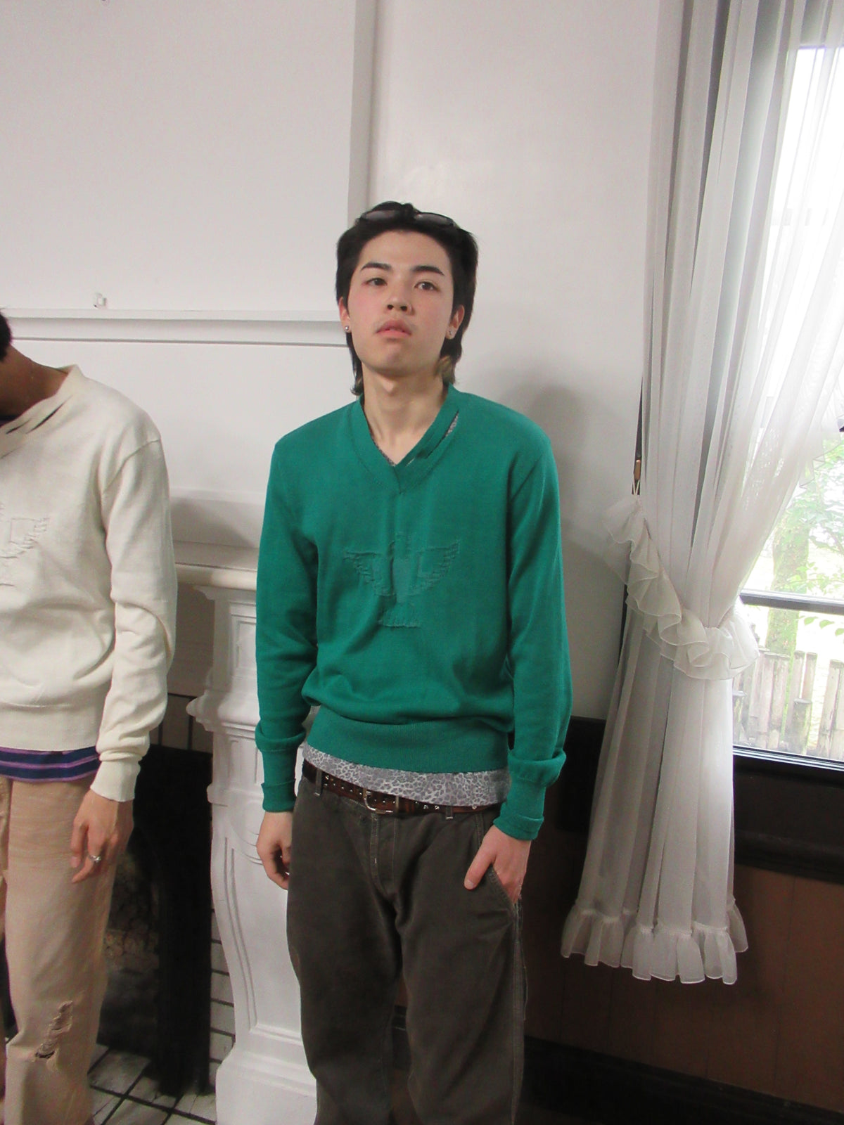 Hand-Dyed "KL" Knit Jumper - Green
