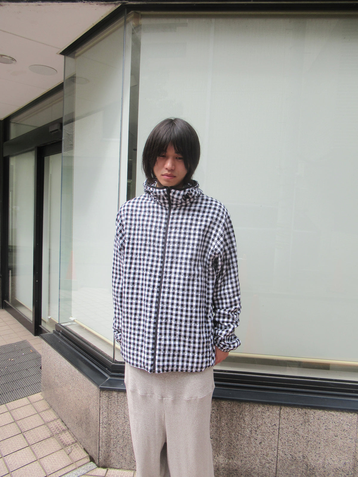 Black and white check jacket