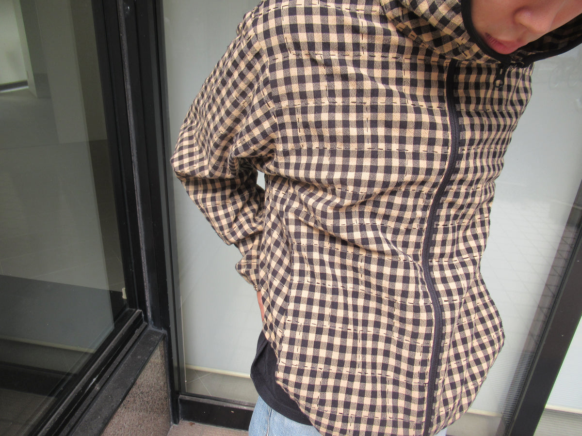 Black and tan check jacket