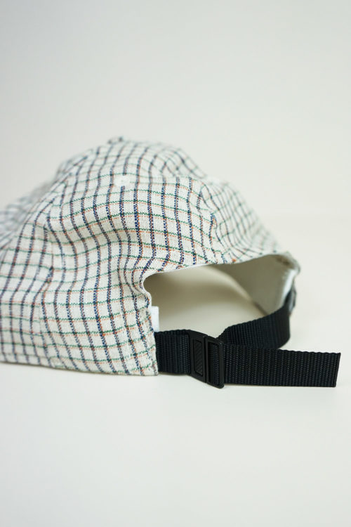 Navy Seersucker Hat / White Check Linen Hat