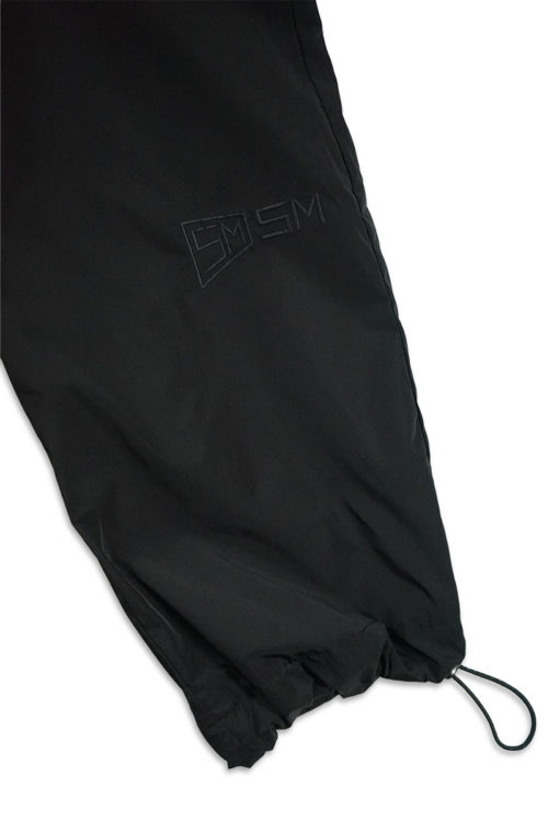 Black w/ Logo Embroidery Track Pants