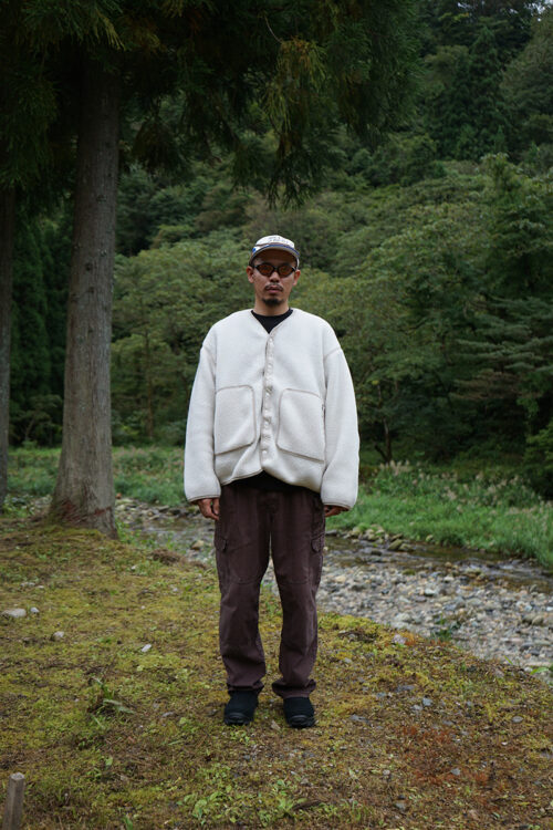 Fleece Jacket in Polartec Shearling Fleece - Ivory