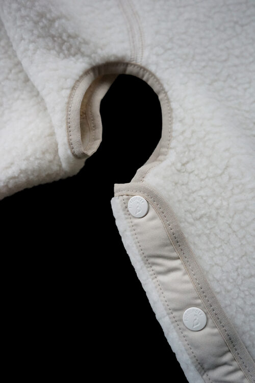 Fleece Jacket in Polartec Shearling Fleece - Ivory