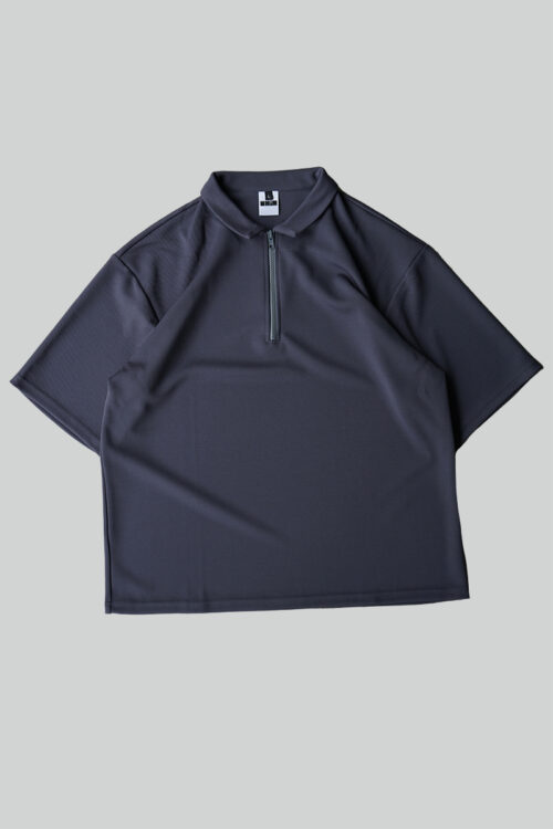 Charcoal Gray Cooling Heavy Wicking Pique 1/4 Zip Golf Shirt