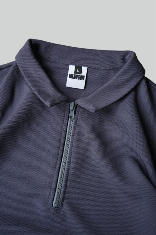 Charcoal Gray Cooling Heavy Wicking Pique 1/4 Zip Golf Shirt