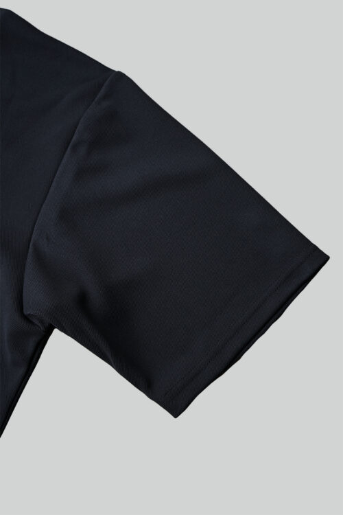 Black Cooling Heavy Wicking Pique 1/4 Zip Golf Shirt