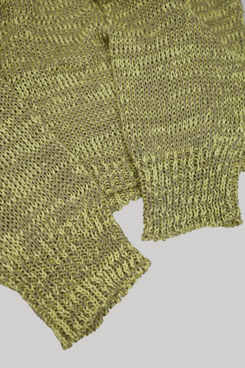 Sand/citron mercerised cotton sweater