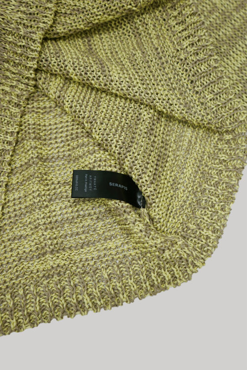 Sand/citron mercerised cotton sweater