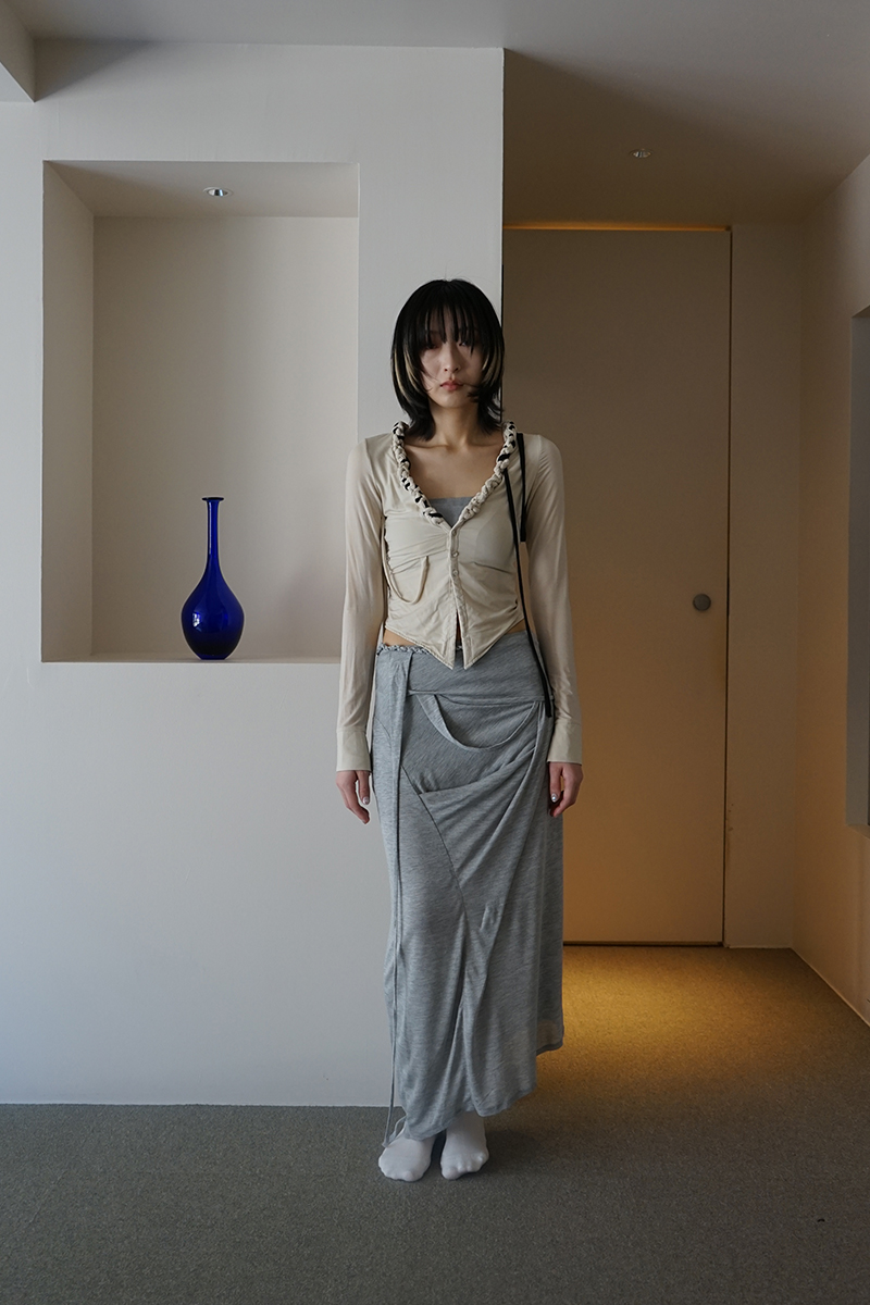 PIERO DRAPED SKIRT