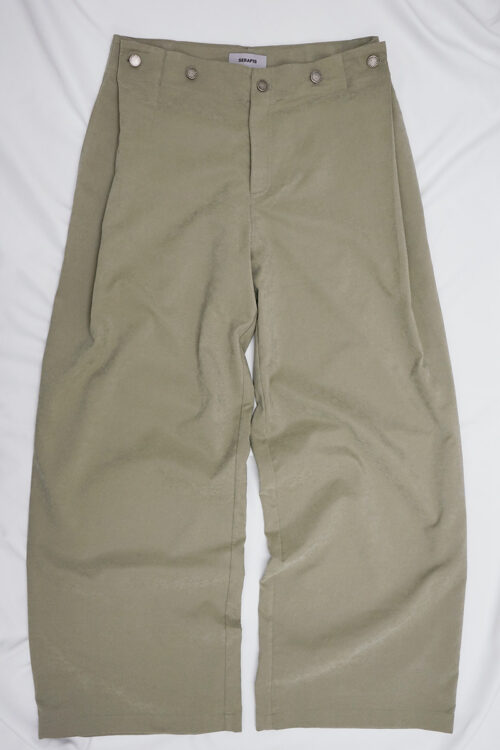 BEIGE SUEDE NYLON RUDDER PANTS