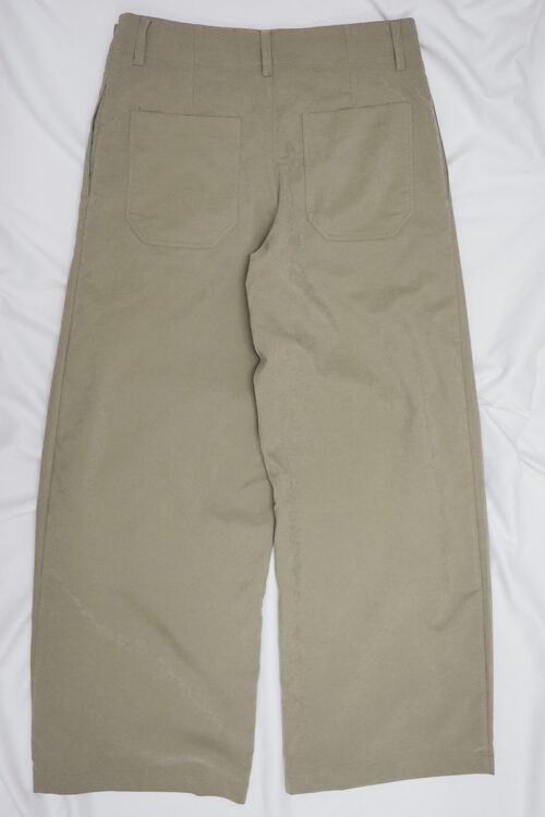 BEIGE SUEDE NYLON RUDDER PANTS