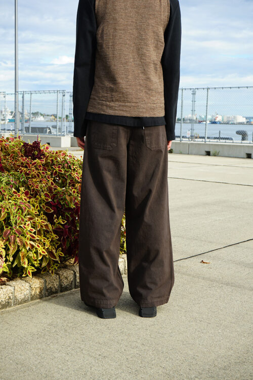 DARK RUST DYED WIDE SAILOR PANTS