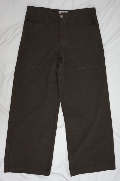 DARK RUST DYED WIDE SAILOR PANTS