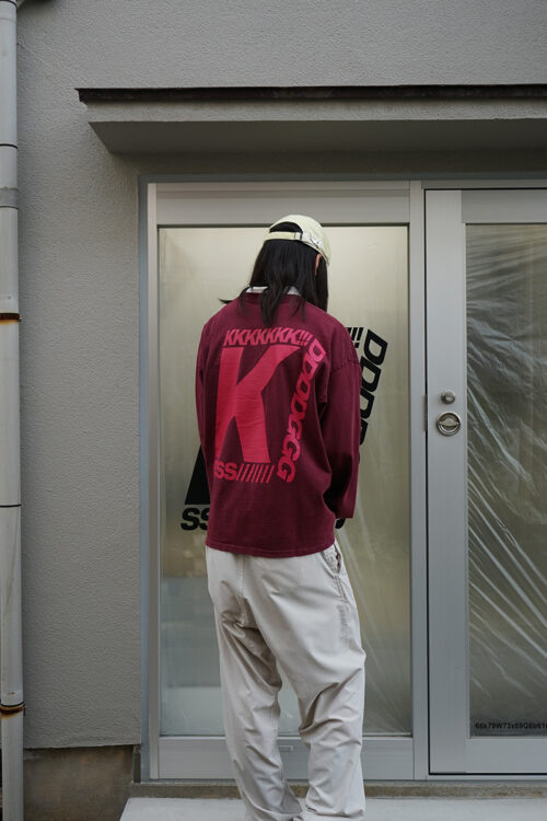 MAROON EVERGREEN LS TEE