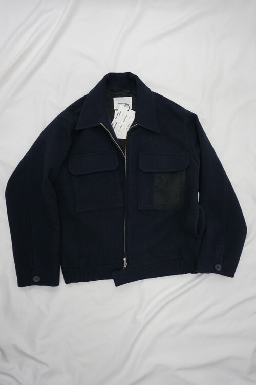 Zip Blouson Double Layer Wool 