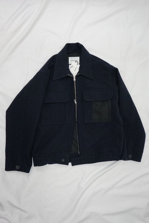 Zip Blouson Double Layer Wool 