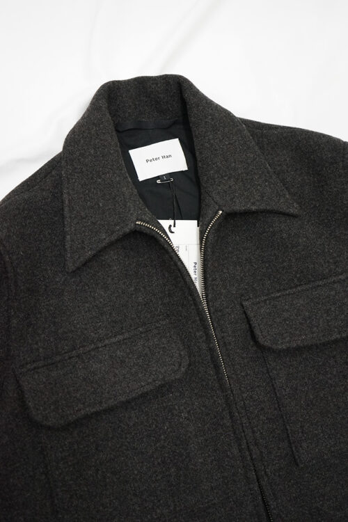 Zip Blouson Shetland Wool