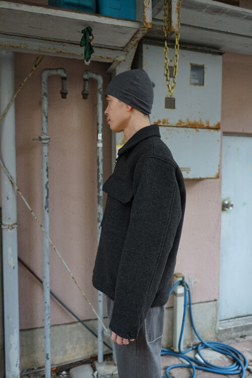 Zip Blouson Shetland Wool