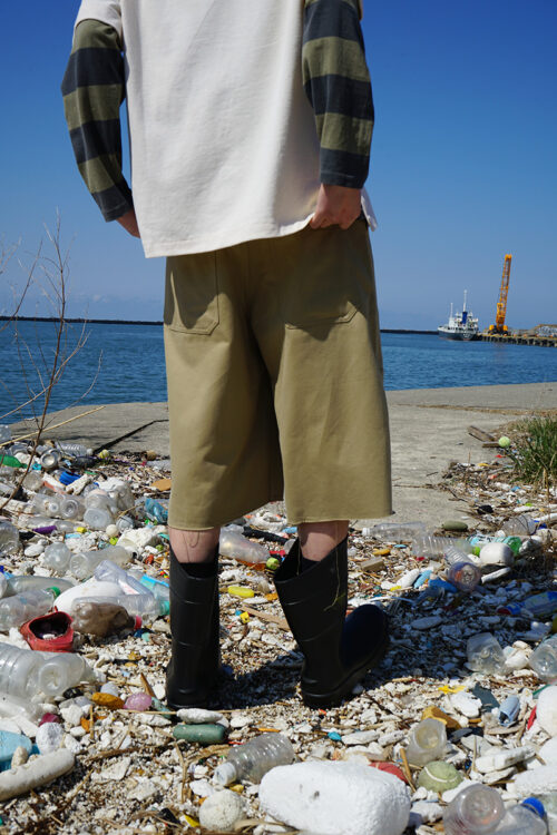 MUSTARD WIDE SAILOR SHORTS
