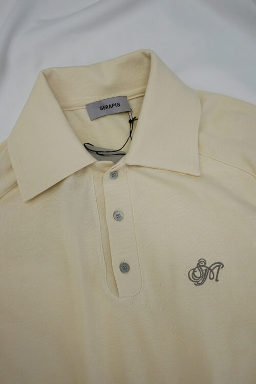 CREAM YELLOW DYED SAILOR SS POLO SHORT 