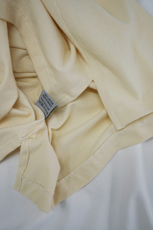 CREAM YELLOW DYED SAILOR SS POLO SHORT 