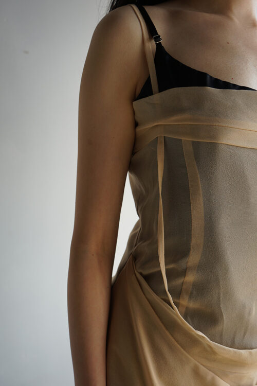 ALVARO NUDE SILK DRESS