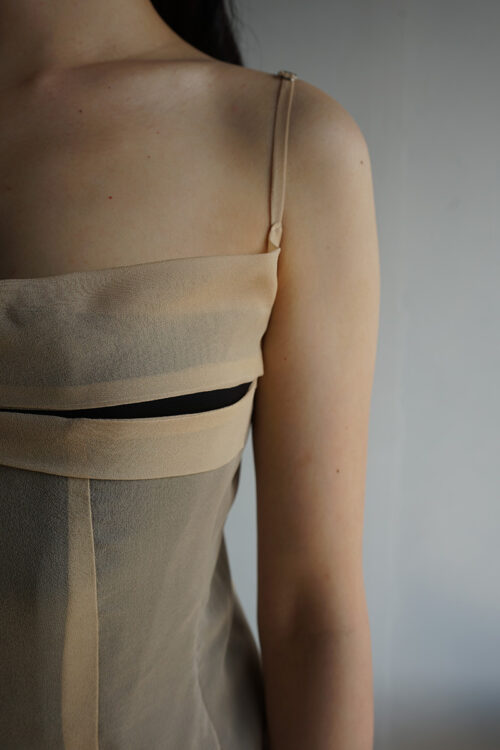 ALVARO NUDE SILK DRESS