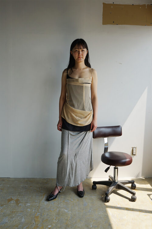 ALVARO NUDE SILK DRESS