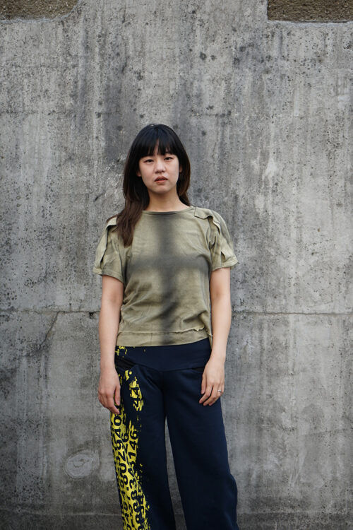 Placket T-Shirt / Yellow Beige