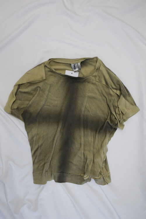 Placket T-Shirt / Yellow Beige