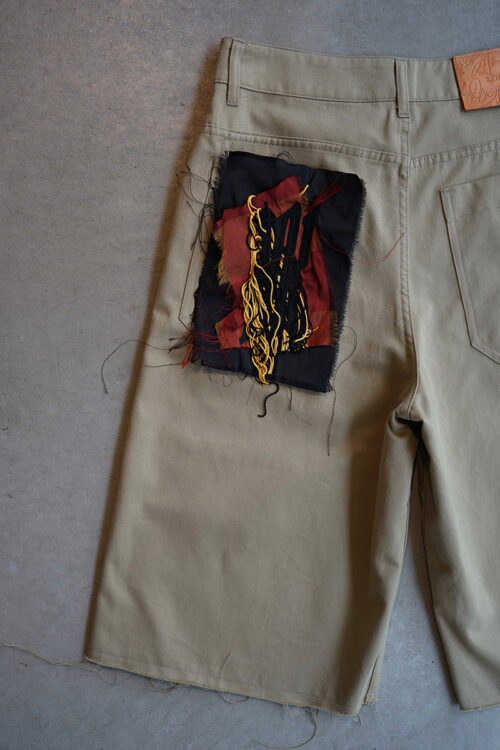 Studded Dupion Badge