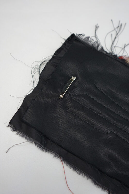 Studded Dupion Badge