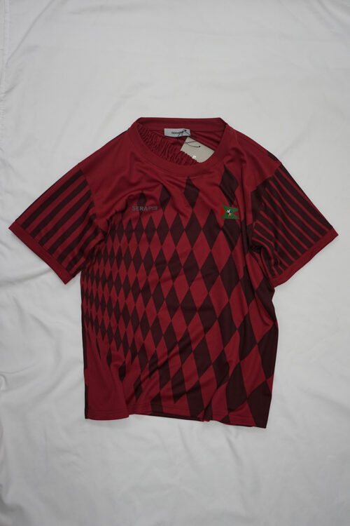 BURGUNDY WAISTBAND SS T-SHIRT