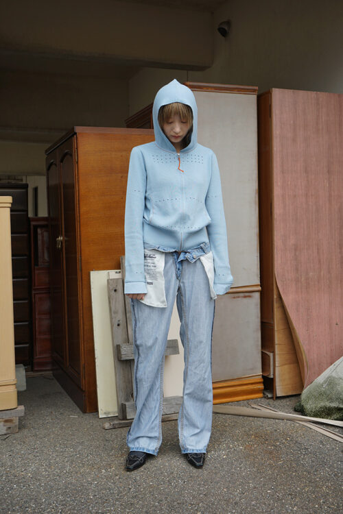 Yani's Salon Light Blue Dot Hoodie