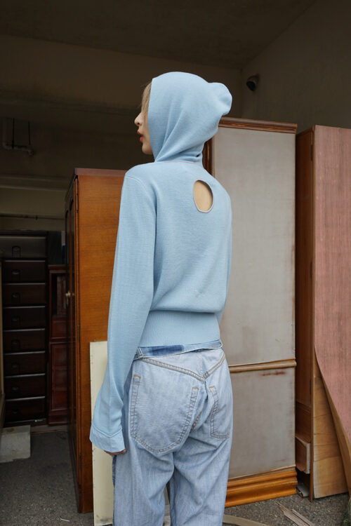 Yani's Salon Light Blue Dot Hoodie