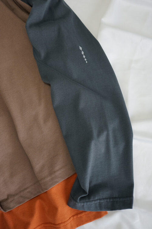 MOKA/ GREY/ ORANGE LAYERED LS T-SHIRT