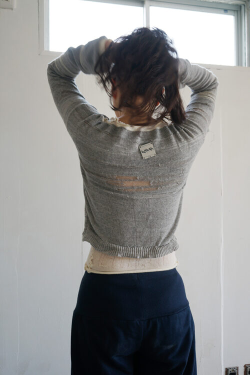 Distressed Knit Top