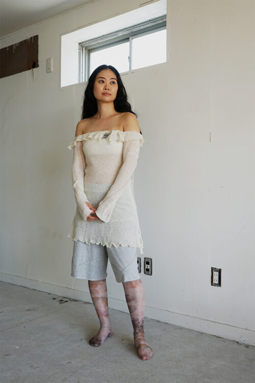 Off-the-shoulder Knit Dress