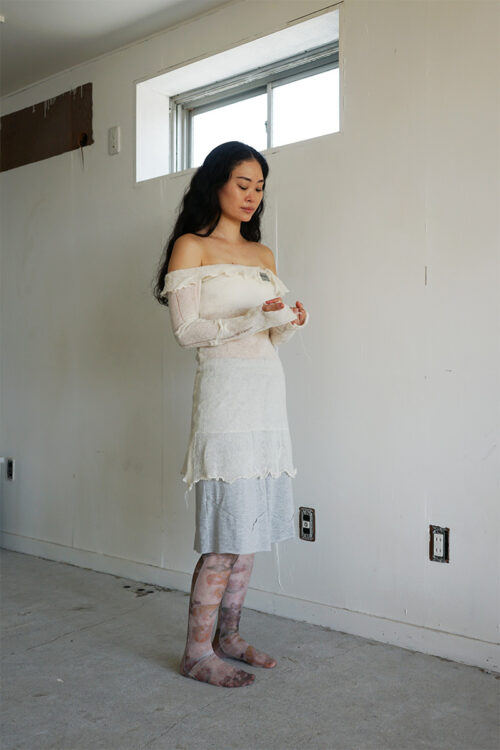 Off-the-shoulder Knit Dress